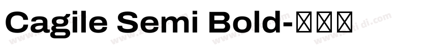 Cagile Semi Bold字体转换